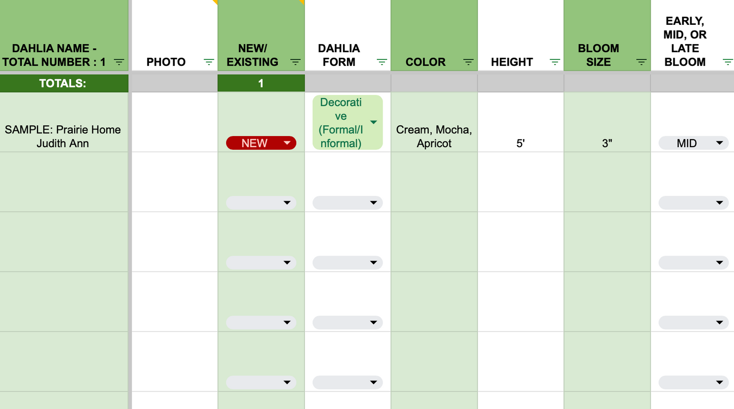 Digital Dahlia Tracker *UPDATED